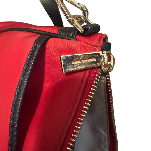 Michael Kors Nylon Leather-Trimmed Crossbody Bag, Red - Picture 11 of 13